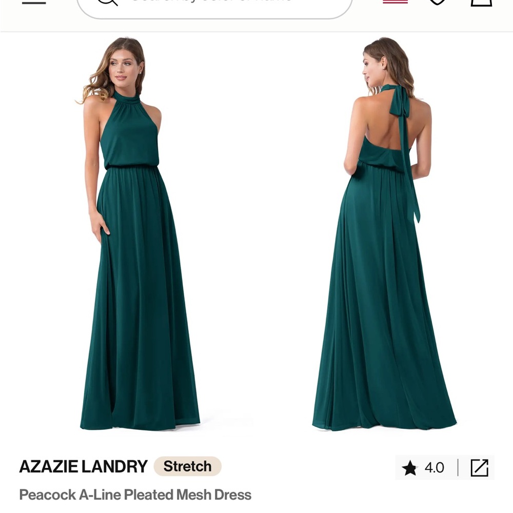Azazie Landry Peacock Dress